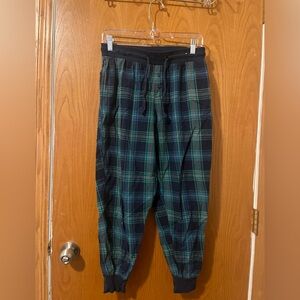 Stars Above Plaid Pajama Pants in Blue and Green